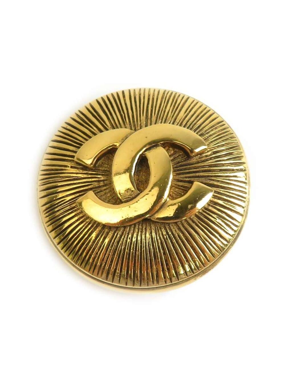 Auth Chanel Cc Logo Brooch Gold Metal - #303010C27B